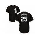 Men's Majestic Chicago White Sox #25 James Shields Replica Black Alternate Home Cool Base MLB Jersey