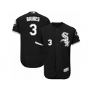 Men's Majestic Chicago White Sox #3 Harold Baines Black Flexbase Authentic Collection MLB Jersey