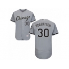 Men's Majestic Chicago White Sox #30 David Robertson Grey Flexbase Authentic Collection MLB Jersey