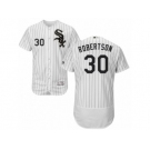 Men's Majestic Chicago White Sox #30 David Robertson White Black Flexbase Authentic Collection MLB Jersey