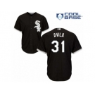 Men's Majestic Chicago White Sox #31 Alex Avila Replica Black Alternate Home Cool Base MLB Jersey