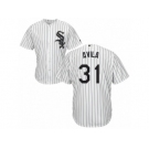 Men's Majestic Chicago White Sox #31 Alex Avila Replica White Home Cool Base MLB Jersey