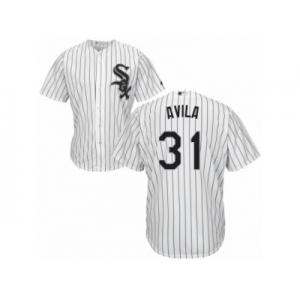 Men's Majestic Chicago White Sox #31 Alex Avila Replica White Home Cool Base MLB Jersey