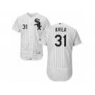 Men's Majestic Chicago White Sox #31 Alex Avila White Black Flexbase Authentic Collection MLB Jersey