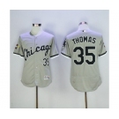 Men's Majestic Chicago White Sox #35 Frank Thomas Grey Flexbase Authentic Collection MLB Jersey