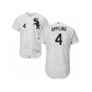 Men's Majestic Chicago White Sox #4 Luke Appling White Black Flexbase Authentic Collection MLB Jersey