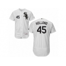 Men's Majestic Chicago White Sox #45 Derek Holland White Black Flexbase Authentic Collection MLB Jersey