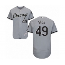 Men's Majestic Chicago White Sox #49 Chris Sale Grey Flexbase Authentic Collection MLB Jersey