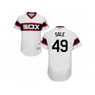 Men's Majestic Chicago White Sox #49 Chris Sale White Flexbase Authentic Collection MLB Jersey