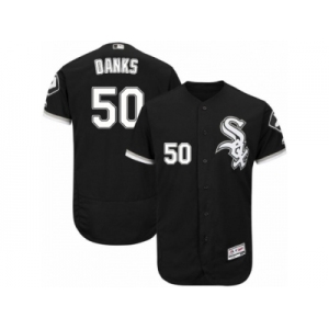 Men's Majestic Chicago White Sox #50 John Danks Black Flexbase Authentic Collection MLB Jersey