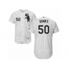 Men's Majestic Chicago White Sox #50 John Danks White Black Flexbase Authentic Collection MLB Jersey