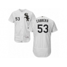 Men's Majestic Chicago White Sox #53 Melky Cabrera White Black Flexbase Authentic Collection MLB Jersey