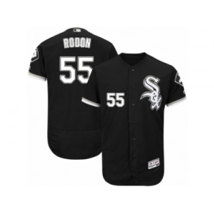 Men's Majestic Chicago White Sox #55 Carlos Rodon Black Flexbase Authentic Collection MLB Jersey