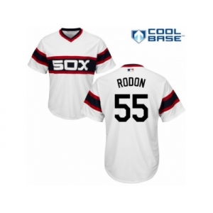 Men's Majestic Chicago White Sox #55 Carlos Rodon Replica White 2013 Alternate Home Cool Base MLB Jersey