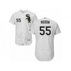 Men's Majestic Chicago White Sox #55 Carlos Rodon White Black Flexbase Authentic Collection MLB Jersey