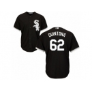 Men's Majestic Chicago White Sox #62 Jose Quintana Authentic Black Alternate Home Cool Base MLB Jersey