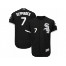 Men's Majestic Chicago White Sox #7 Jeff Keppinger Black Flexbase Authentic Collection MLB Jersey