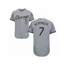 Men's Majestic Chicago White Sox #7 Jeff Keppinger Grey Flexbase Authentic Collection MLB Jersey