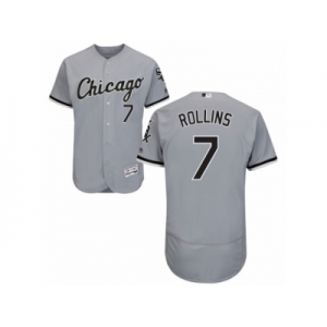 Men's Majestic Chicago White Sox #7 Jimmy Rollins Grey Flexbase Authentic Collection MLB Jersey