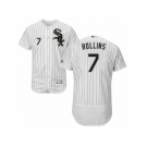 Men's Majestic Chicago White Sox #7 Jimmy Rollins White Black Flexbase Authentic Collection MLB Jersey