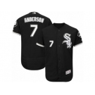 Men's Majestic Chicago White Sox #7 Tim Anderson Black Flexbase Authentic Collection MLB Jersey