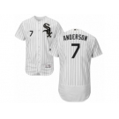 Men's Majestic Chicago White Sox #7 Tim Anderson White Black Flexbase Authentic Collection MLB Jersey