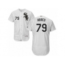 Men's Majestic Chicago White Sox #79 Jose Abreu White Black Flexbase Authentic Collection MLB Jersey