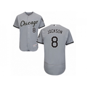 Men's Majestic Chicago White Sox #8 Bo Jackson Grey Flexbase Authentic Collection MLB Jersey