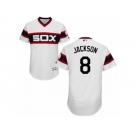 Men's Majestic Chicago White Sox #8 Bo Jackson White Flexbase Authentic Collection MLB Jersey