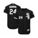 Men's White Sox #24 Yasmani Grandal Black Flexbase Authentic Collection Stitched Baseball Jersey