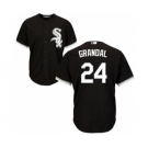 Men's White Sox #24 Yasmani Grandal Black New Cool Base Stitched Baseball Jersey