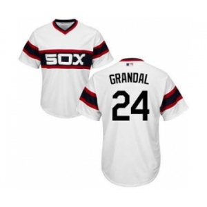 Men's White Sox #24 Yasmani Grandal White New Cool Base Alternate Home Stitched Baseball Jersey