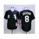 Mitchell and Ness Chicago White Sox #8 Bo Jackson Stitched Black Throwback MLB Jersey