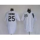 mlb chicago white sox #25 thome white(black strip)