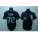 mlb chicago white sox #72 fisk black