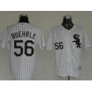 mlb chicago white sox buehrle #56 white(black strip)