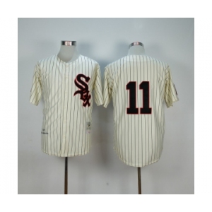 mlb jerseys chicago white sox #11 aparicio cream(grey strip)[m&n]