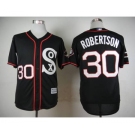 mlb jerseys chicago white sox #30 robertson black[2015 new][robertson]