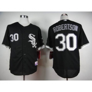 mlb jerseys chicago white sox #30 robertson black[robertson]