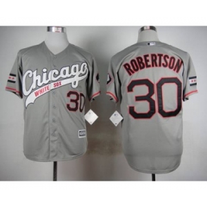 mlb jerseys chicago white sox #30 robertson grey[2015 new][robertson]