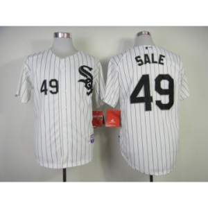 mlb jerseys chicago white sox #49 sale white[black stripe]