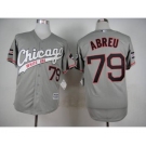 mlb jerseys chicago white sox #79 abreu grey[2015 new]