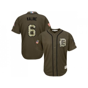 Detroit Tigers #6 Al Kaline Green Salute to Service Stitched Baseball Jersey