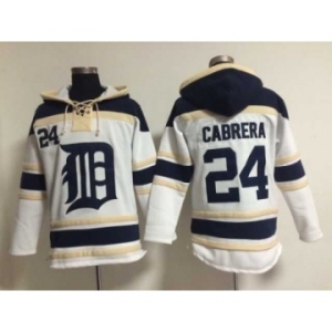 MLB detroit tigers #24 cabrera white jerseys[pullover hooded sweatshirt]