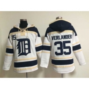 MLB detroit tigers #35 verlander white jerseys[pullover hooded sweatshirt]
