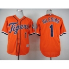 Men Detroit Tigers #1 Jose Iglesias Orange 2016 Official Cool Base Jersey