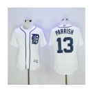 Men Detroit Tigers #13 Lance Parrish Majestic White Flexbase Authentic Collection Player Jersey