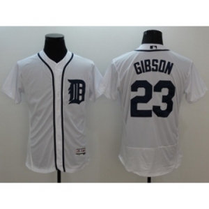 Men Detroit Tigers #23 Kirk Gibson Majestic white Flexbase Authentic Collection Player Jersey