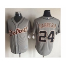 Men Detroit Tigers #24 Miguel Cabrera Gray 2016 Official Cool Base Jersey