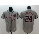 Men Detroit Tigers #24 Miguel Cabrera Majestic Gray Flexbase Authentic Collection Player Jersey